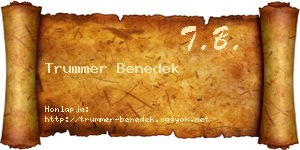 Trummer Benedek névjegykártya